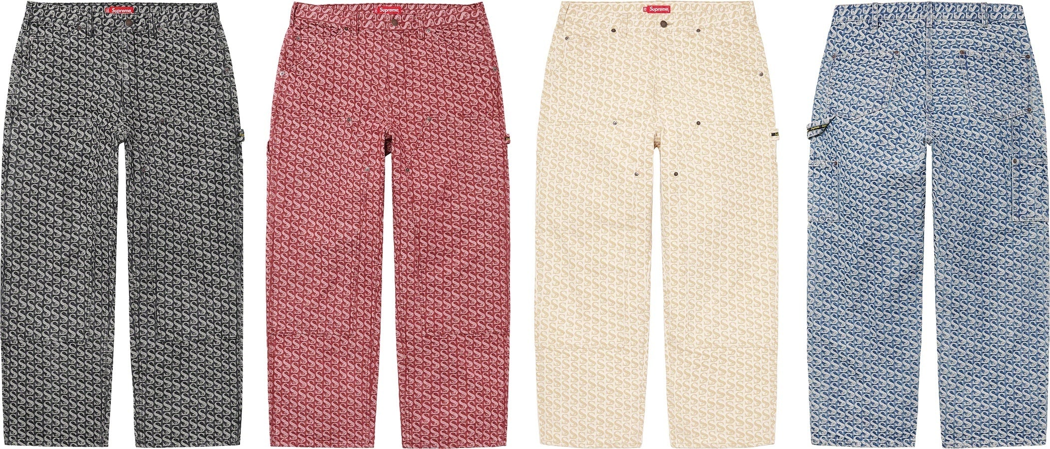 Monogram Double Knee Denim Painter Pant